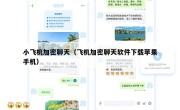 小飞机加密聊天（飞机加密聊天软件下载苹果手机）