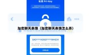 加密聊天表情（加密聊天表情怎么弄）