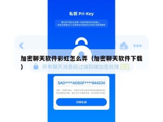 加密聊天软件彩虹怎么弄（加密聊天软件下载）