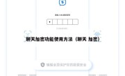 聊天加密功能使用方法（聊天 加密）