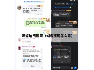 蝴蝶加密聊天（蝴蝶密码怎么弄）