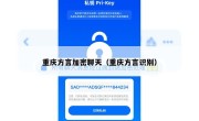 重庆方言加密聊天（重庆方言识别）