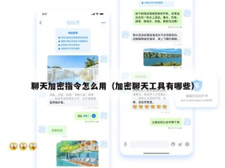 聊天加密指令怎么用（加密聊天工具有哪些）