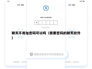 聊天不用加密码可以吗（需要密码的聊天软件）