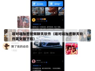 端对端加密视频聊天软件（端对端加密聊天软件英文版下载）