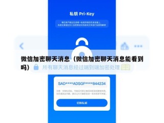 微信加密聊天消息（微信加密聊天消息能看到吗）