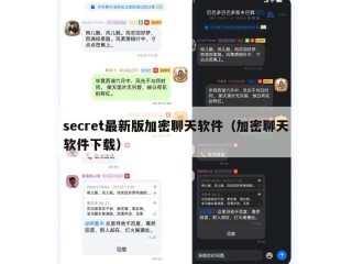 secret最新版加密聊天软件（加密聊天软件下载）