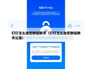 钉钉怎么加密群组聊天（钉钉怎么加密群组聊天记录）