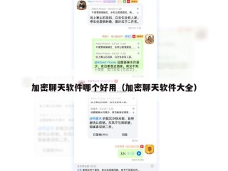 加密聊天软件哪个好用（加密聊天软件大全）