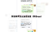 默信聊天怎么加密设置（默信app）