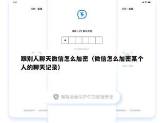 跟别人聊天微信怎么加密（微信怎么加密某个人的聊天记录）