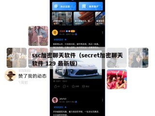 ssc加密聊天软件（secret加密聊天软件 129 最新版）