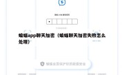 蝙蝠app聊天加密（蝙蝠聊天加密失败怎么处理）