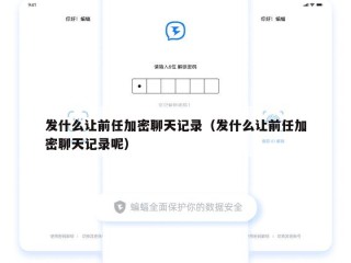 发什么让前任加密聊天记录（发什么让前任加密聊天记录呢）