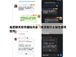 加密聊天软件图标大全（有没有什么加密聊天软件）