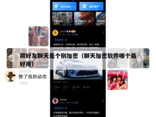 跟好友聊天是个别加密（聊天加密软件哪个最好用）