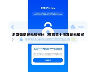 朋友微信聊天加密码（微信某个朋友聊天加密）
