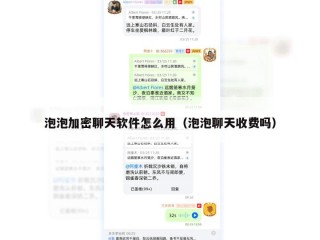 泡泡加密聊天软件怎么用（泡泡聊天收费吗）