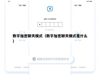 数字加密聊天模式（数字加密聊天模式是什么）