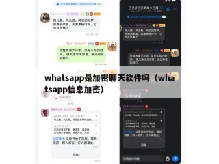 whatsapp是加密聊天软件吗（whatsapp信息加密）