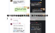 哪个软件有蝙蝠聊天功能（有个叫蝙蝠的软件）