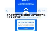 国外加密聊天软件大全免费（国外加密聊天软件大全免费下载）