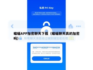 蝙蝠APP加密聊天下载（蝙蝠聊天真的加密吗）