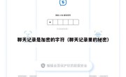 聊天记录是加密的字符（聊天记录里的秘密）