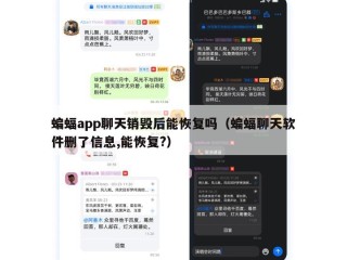 蝙蝠app聊天销毁后能恢复吗（蝙蝠聊天软件删了信息,能恢复?）