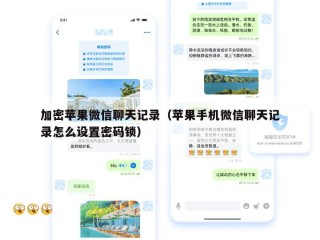 加密苹果微信聊天记录（苹果手机微信聊天记录怎么设置密码锁）