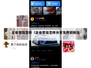 企业密信怎样（企业密信怎样分享文件到微信）