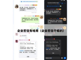 企业密信有啥用（企业密信干嘛的）