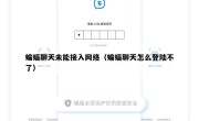 蝙蝠聊天未能接入网络（蝙蝠聊天怎么登陆不了）