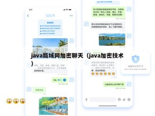 java局域网加密聊天（java加密技术）