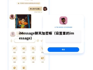 iMessage聊天加密嘛（设置里的imessage）