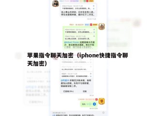 苹果指令聊天加密（iphone快捷指令聊天加密）