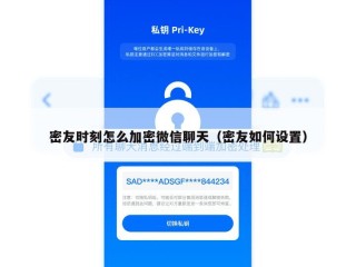 密友时刻怎么加密微信聊天（密友如何设置）
