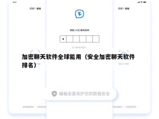 加密聊天软件全球能用（安全加密聊天软件 排名）