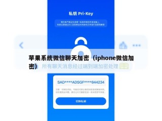 苹果系统微信聊天加密（iphone微信加密）