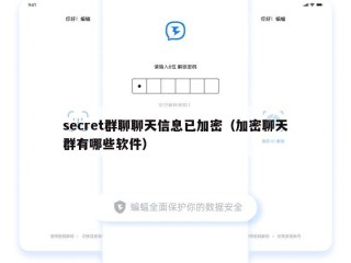 secret群聊聊天信息已加密（加密聊天群有哪些软件）
