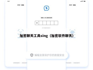 加密聊天工具sing（加密软件聊天）