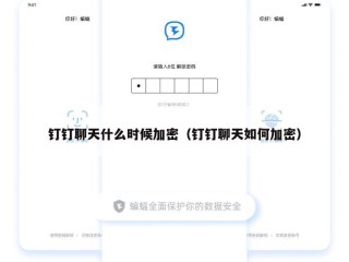钉钉聊天什么时候加密（钉钉聊天如何加密）