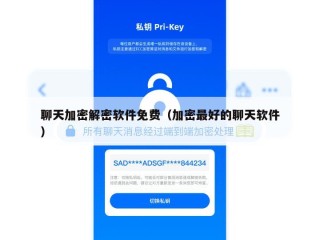聊天加密解密软件免费（加密最好的聊天软件）