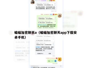 蝙蝠加密聊天a（蝙蝠加密聊天app下载安卓手机）