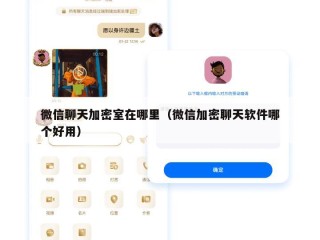 微信聊天加密室在哪里（微信加密聊天软件哪个好用）