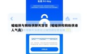 蝙蝠侠与蜘蛛侠聊天背景（蝙蝠侠和蜘蛛侠谁人气高）