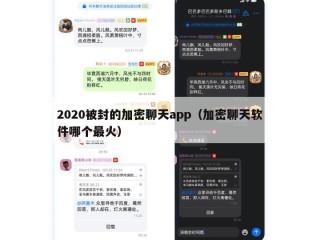 2020被封的加密聊天app（加密聊天软件哪个最火）
