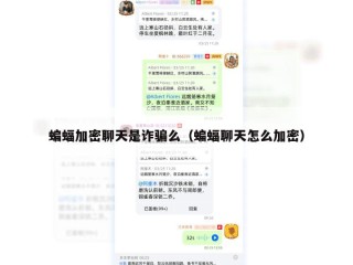 蝙蝠加密聊天是诈骗么（蝙蝠聊天怎么加密）