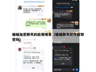 蝙蝠加密聊天的应用场景（蝙蝠聊天软件解锁密码）