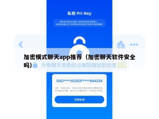 加密模式聊天app推荐（加密聊天软件安全吗）